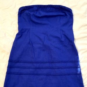 Beautiful blue strapless dress